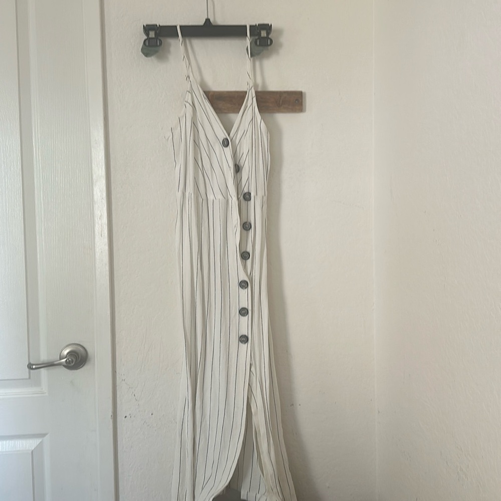 Pinstripe Midi button up dress
